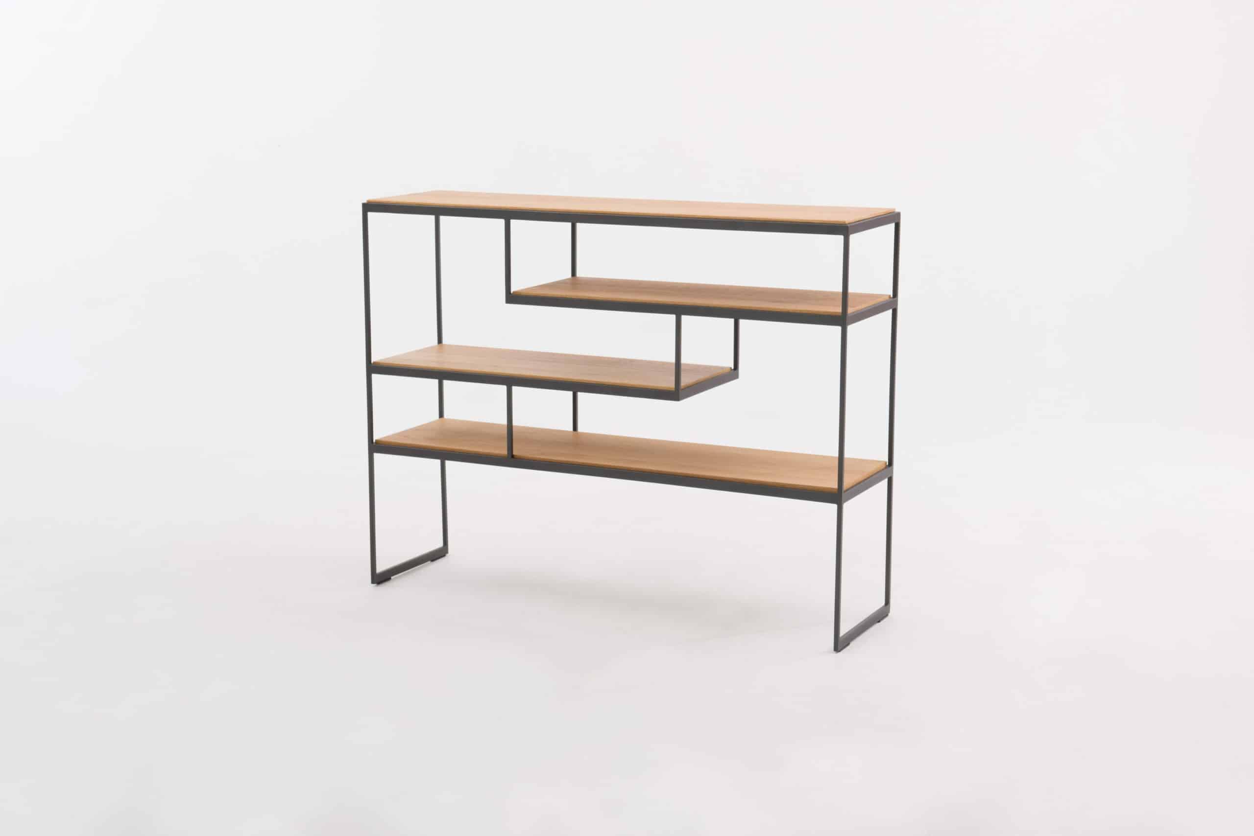 Basso1_eiken fineer olie_omlijsting TM100 antraciet_110x85x30cm