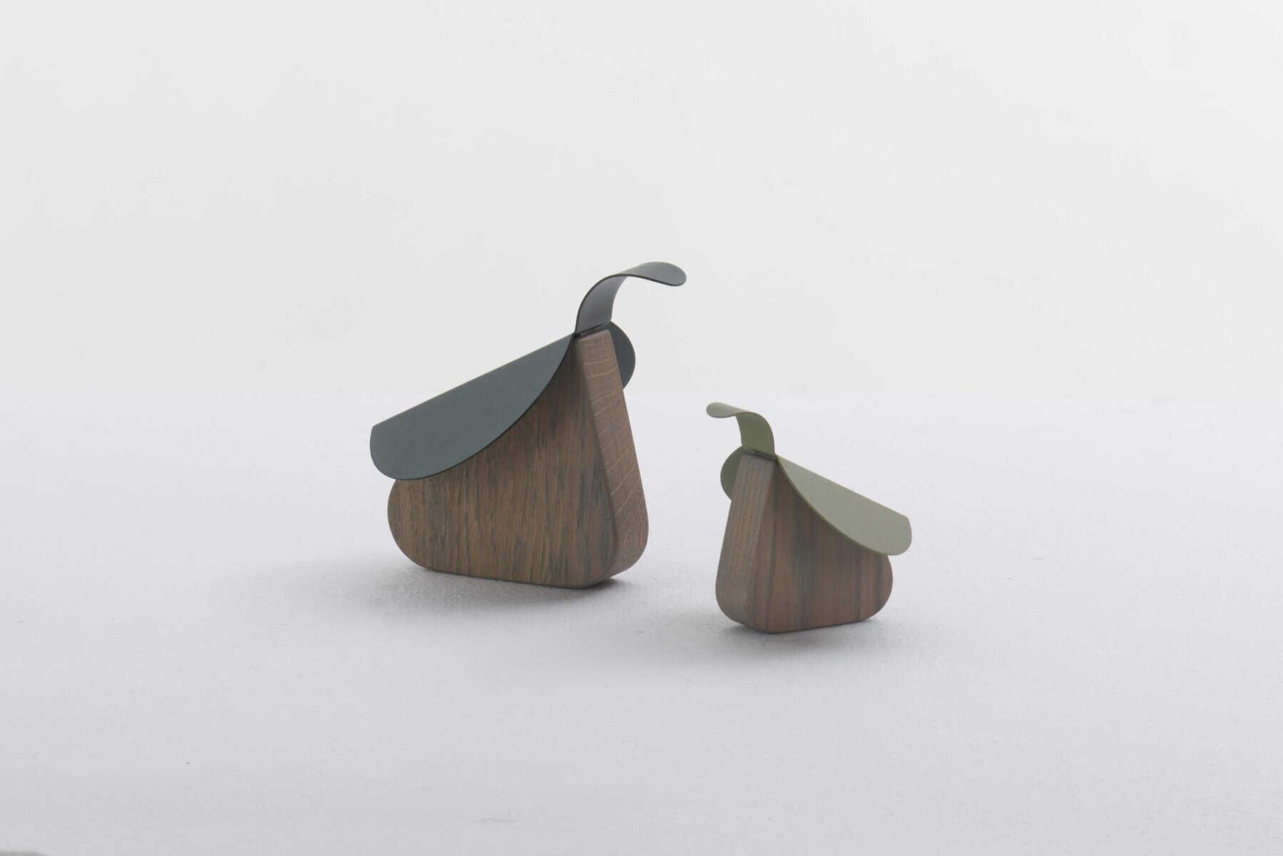 Birdies_klein- eiken pebble olie in combinatie met RAL6013 reed green, groot- eiken pebble olie in combinatie met RAL6009 fir green